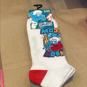 The Smurfs White and Red Men's Socks